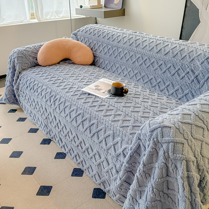 Housse de canapé épaisse en velours jacquard, visuel produit