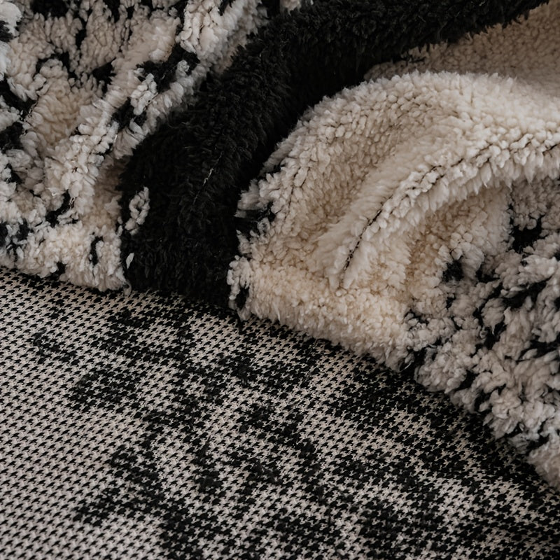 Housse de canapé en velours jacquard à motif zébré antidérapante, détail de la finition
