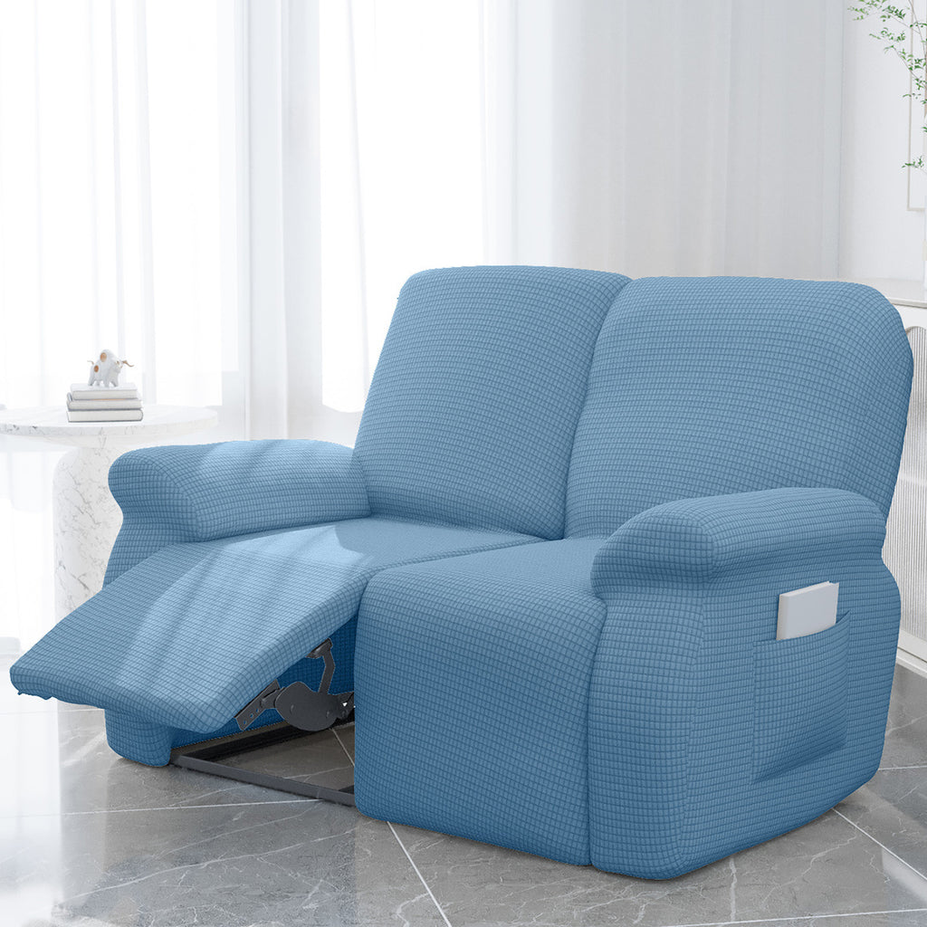 Protection de canapé extensible en polaire, détail de la finition