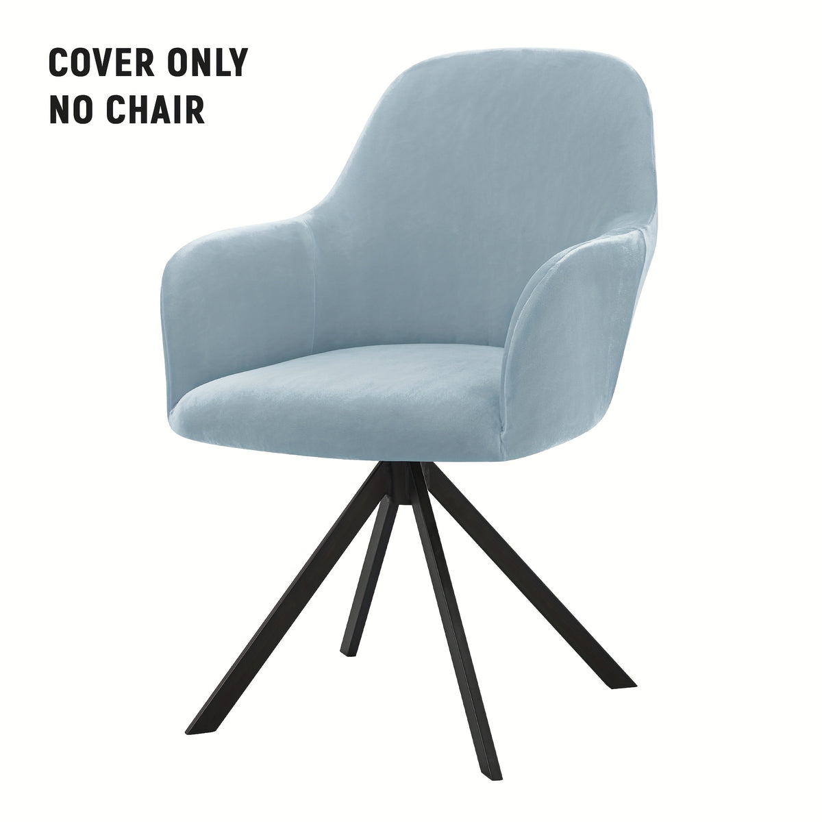 Housse de fauteuil extensible en velours, housse posée