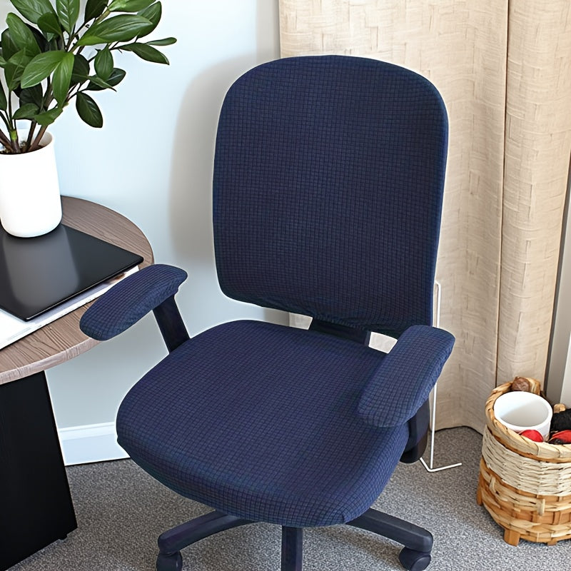 Housse de canapé extensible en peluche jacquard, mise en situation