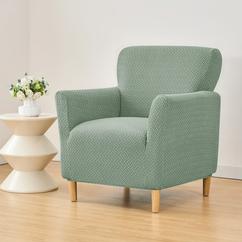 Housse de fauteuil extensible en polaire jacquard pour fauteuil, gros plan sur le tissu