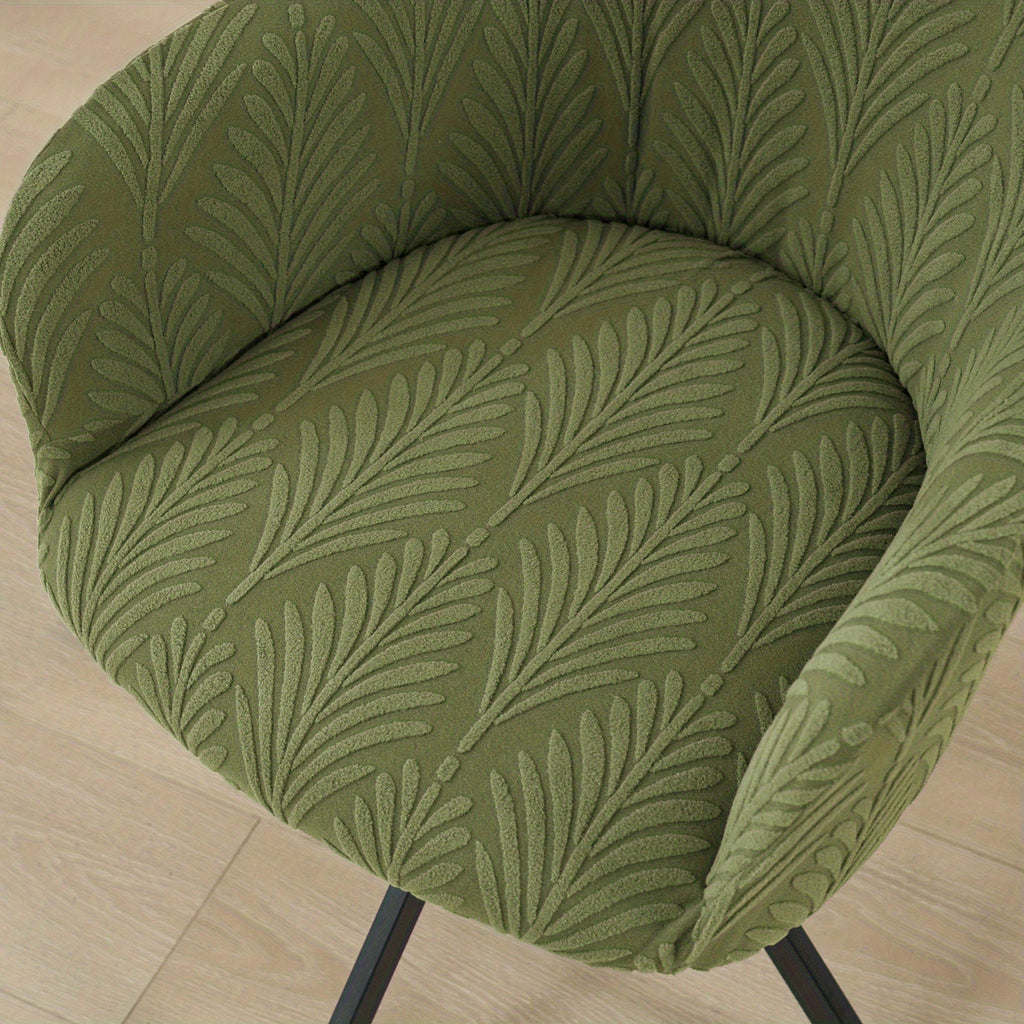 Housse de chaise extensible en polaire jacquard, détail de la finition