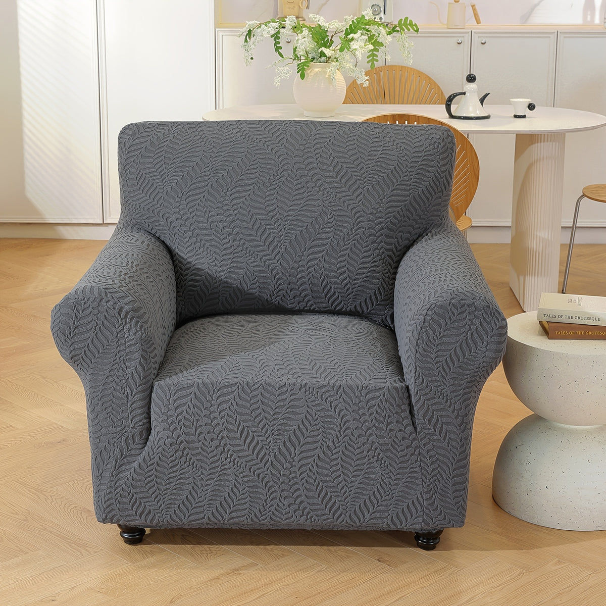 Housse de canapé extensible en polaire jacquard — détail de la matière : polaire Image