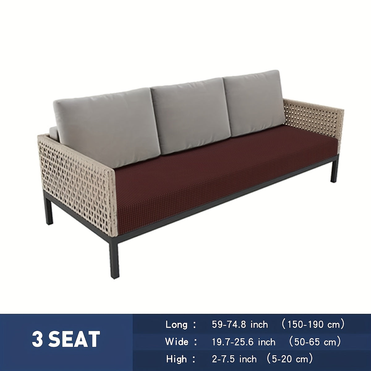 Housse de canapé épaisse extensible en velours côtelé, tissu de 200 à 250 g/m²