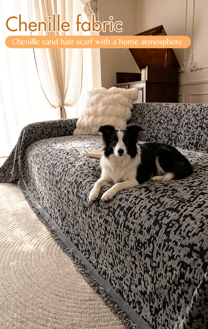 Housse de canapé en chenille anti-griffes