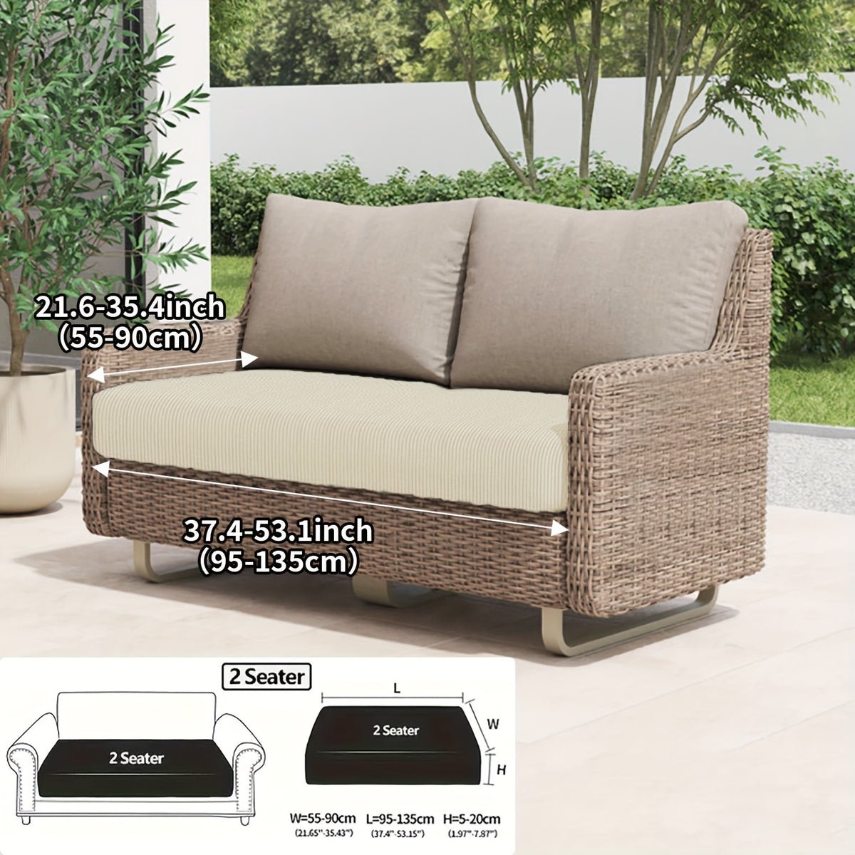 Housse de canapé extensible en polaire, détail de la finition