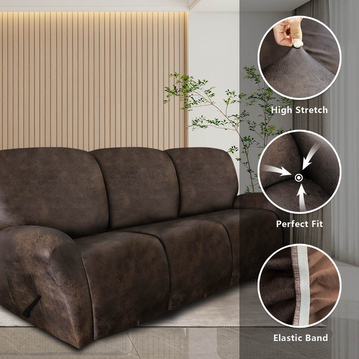 Housse de canapé extensible en fibre de lait, autre coloris