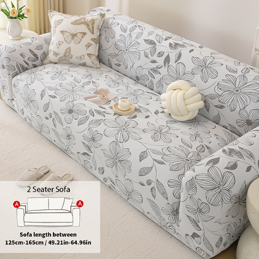 Housse de canapé extensible en polyester, compatible fauteuil, canapé deux places, canapé trois places Image