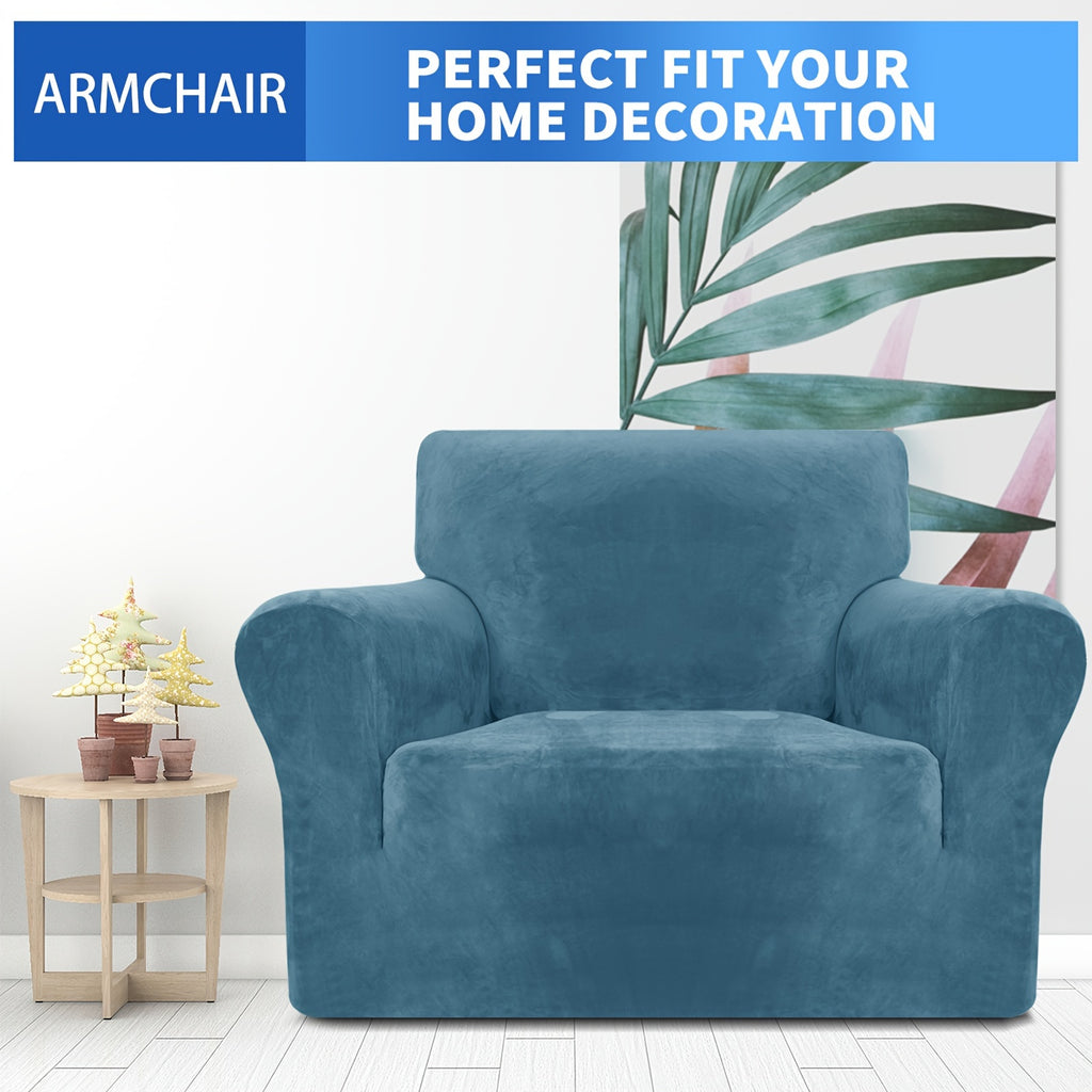 Housse de canapé épaisse extensible en velours, compatible fauteuil, canapé deux places, canapé trois places