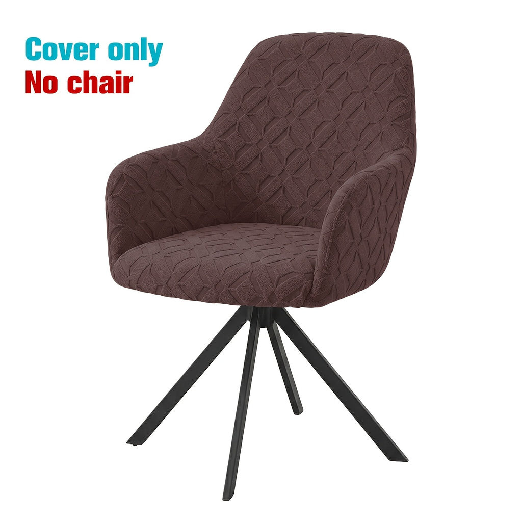 Housse de fauteuil extensible en polaire jacquard, gros plan sur le tissu