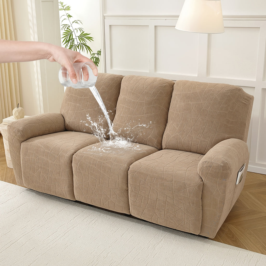 Housse de canapé extensible en polaire jacquard antidérapante à housses, visuel produit