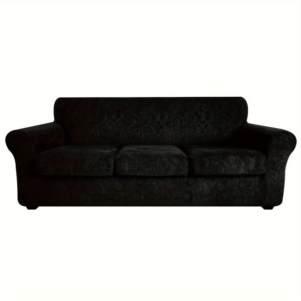 Housse de canapé extensible en polaire jacquard antidérapante à housses, autre coloris