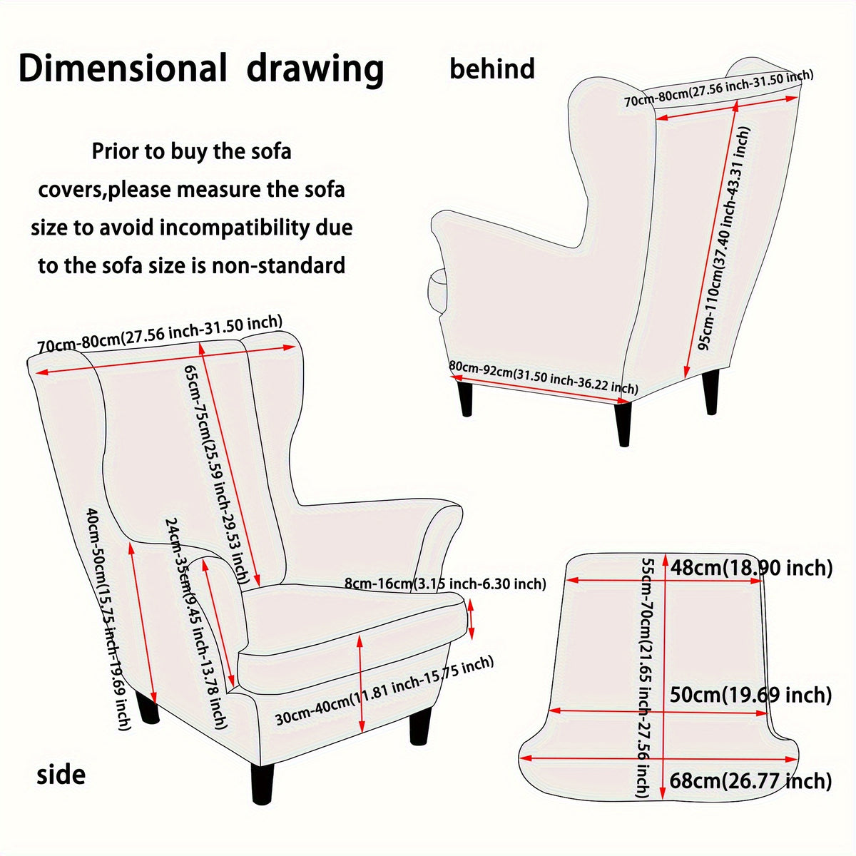 Housse de fauteuil extensible en fibre de lait — détail de la matière : fibre de lait Image