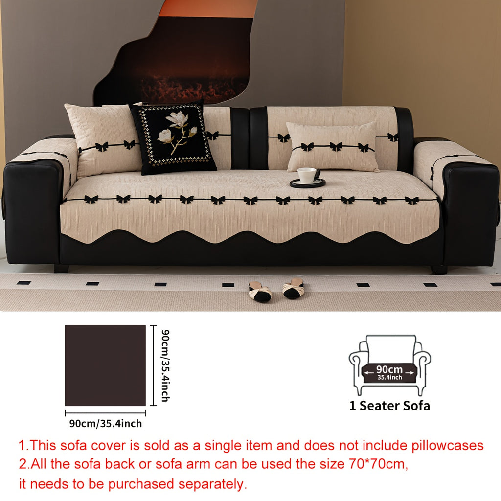 Housse de canapé en polyester en fils teints antidérapante, compatible fauteuil, canapé deux places, canapé trois places