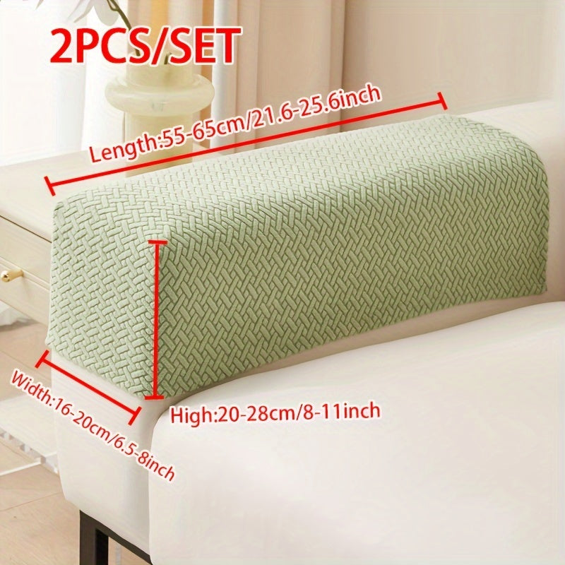 Housse de canapé en polaire jacquard antidérapante, vue de dos
