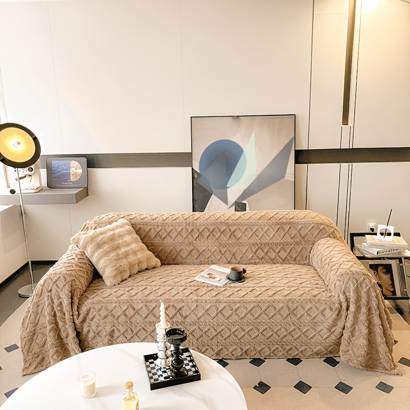 Housse de canapé épaisse en velours jacquard, visuel produit