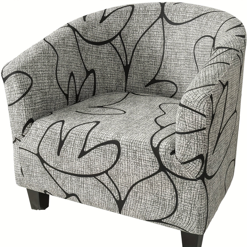 Housse de fauteuil extensible en fibre de lait d'esprit vintage