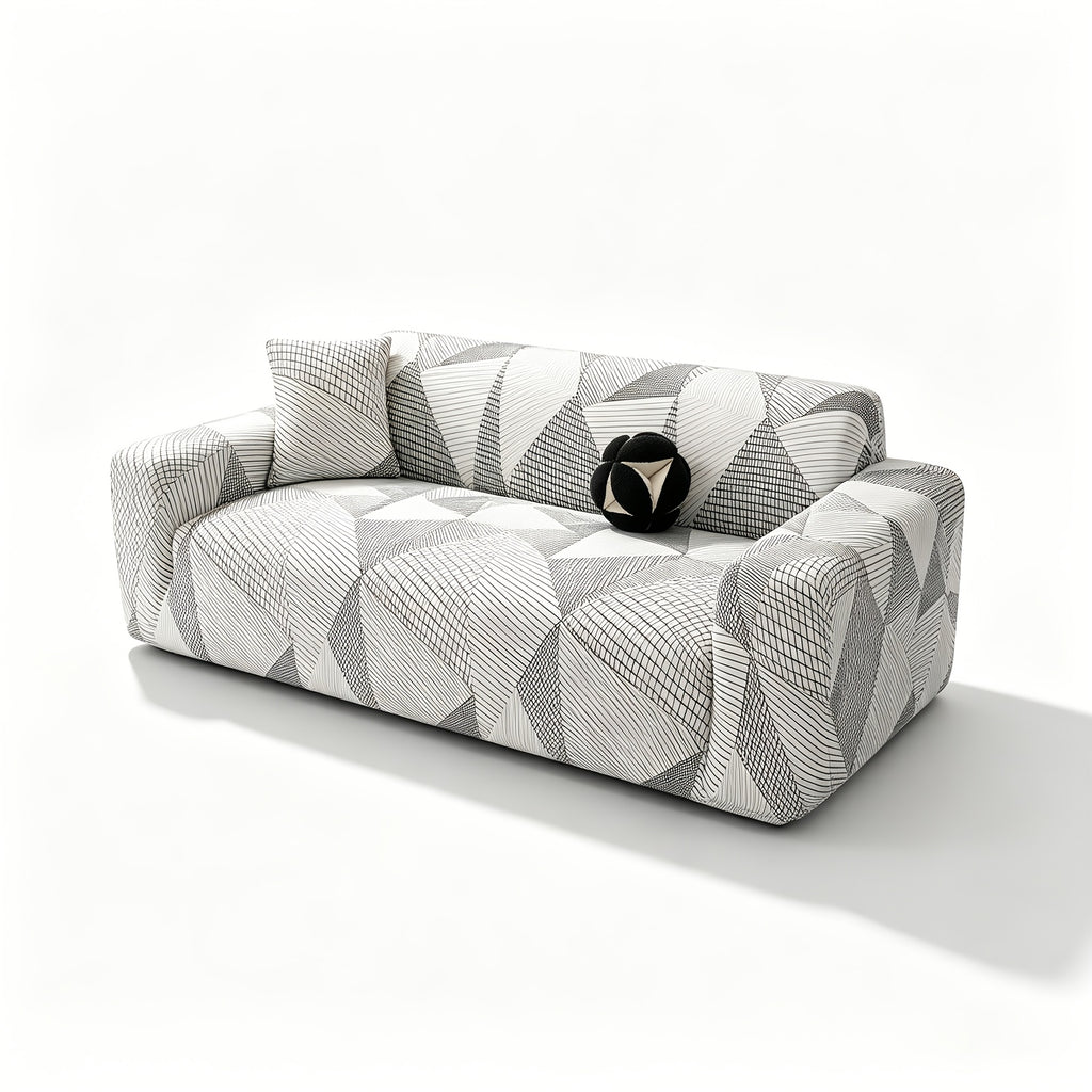 Housse de canapé extensible en fibre de lait imprimée à motif bohème, compatible fauteuil, canapé deux places, canapé trois places