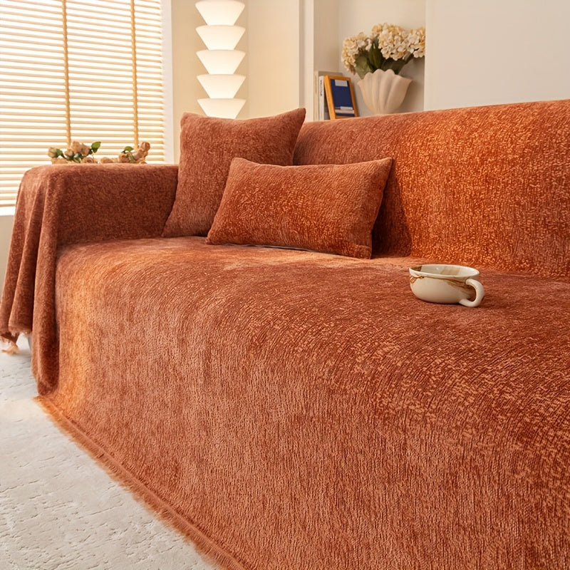 Housse de canapé, gros plan sur le tissu