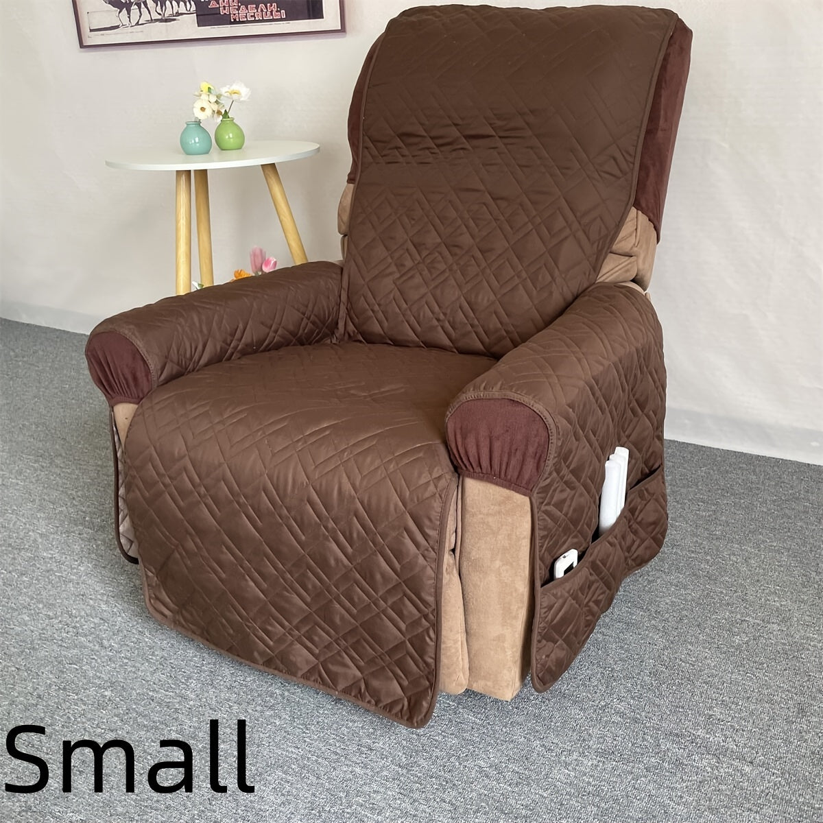 Housse de fauteuil matelassée antidérapante pour fauteuil — détail de la matière : tissu matelassé