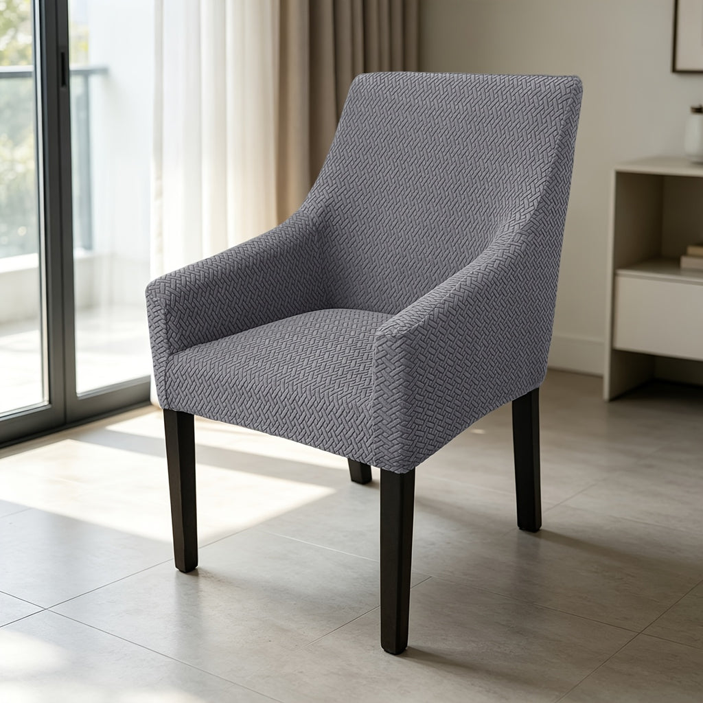 Housse de chaise extensible en polaire jacquard en T
