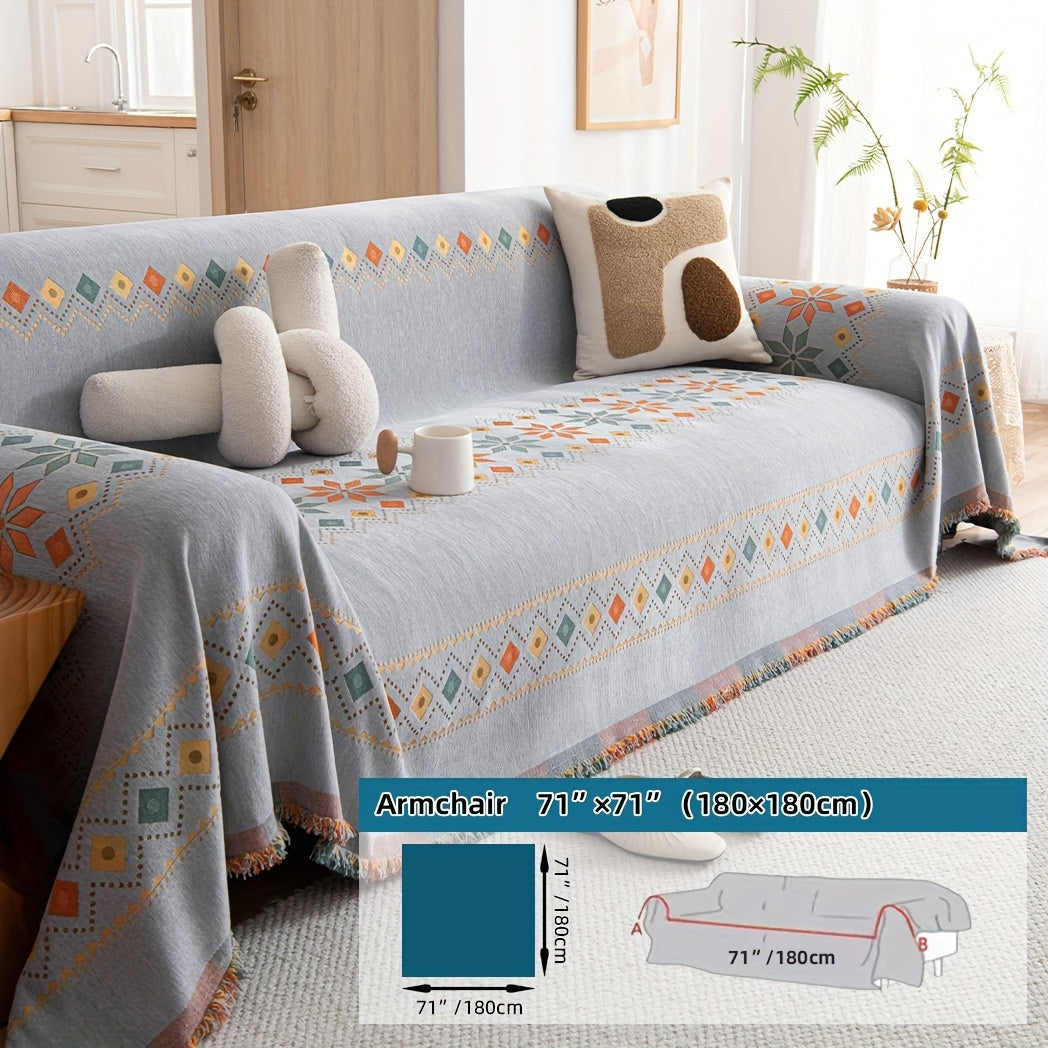 Housse de canapé en chenille, 5 coloris, vue d'ensemble Image