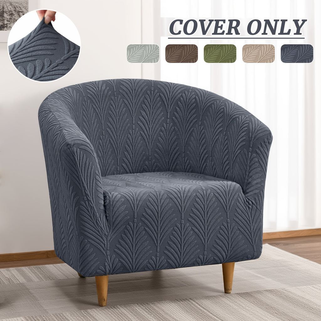 Housse de canapé extensible en polaire jacquard pour fauteuil — détail de la matière : polaire