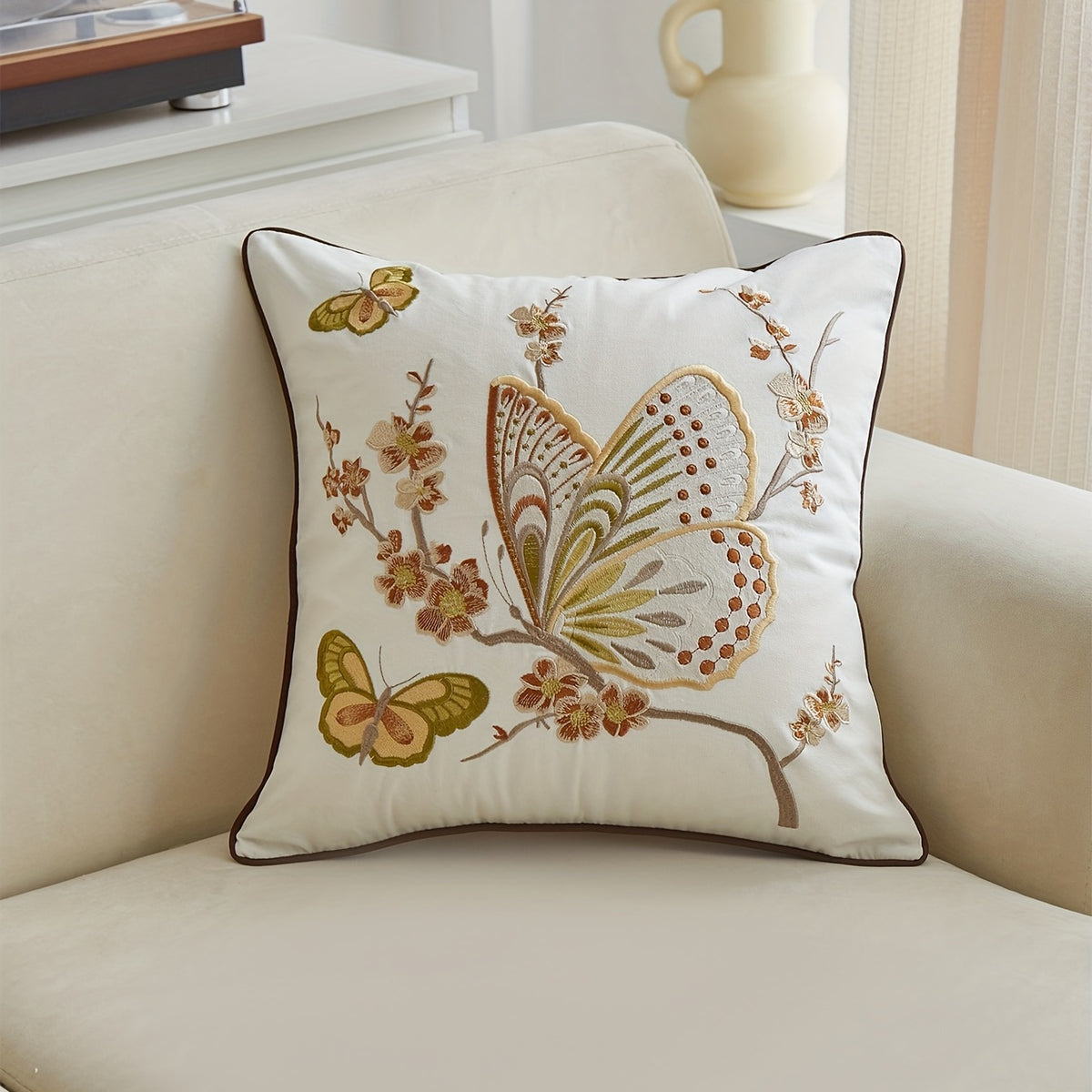 Housse de coussin d'esprit campagne, visuel produit