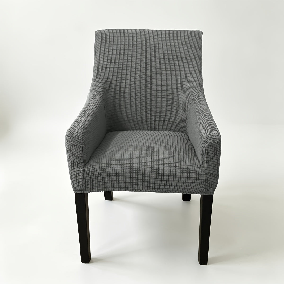 Housse de chaise épaisse extensible en velours côtelé jacquard à motif, visuel produit