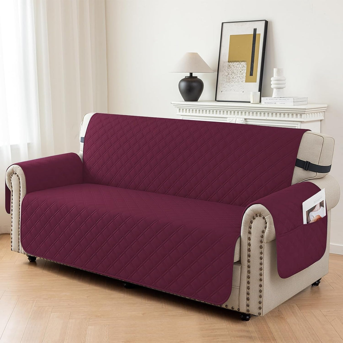 Housse de fauteuil en coton, mise en situation
