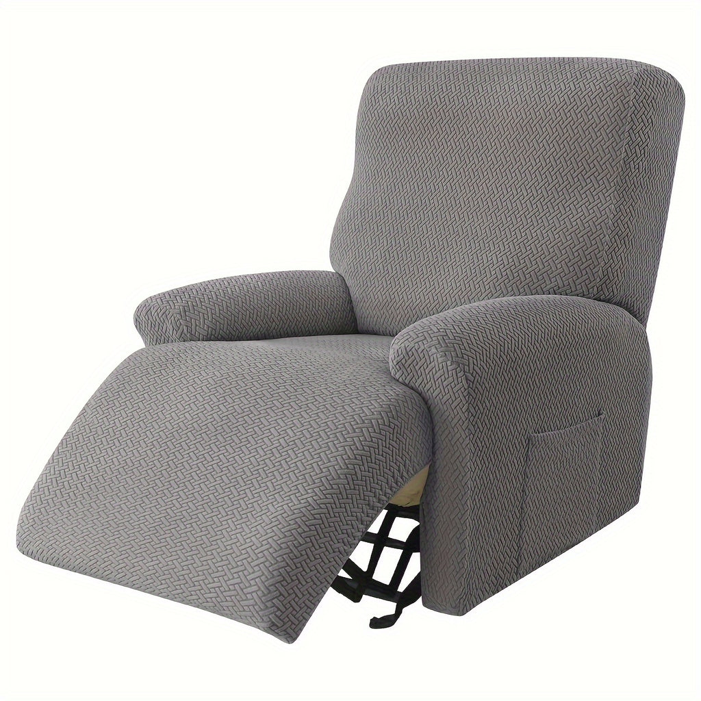 Housse de canapé extensible en polaire jacquard à housses séparées, tissu de 160 à 180 g/m²