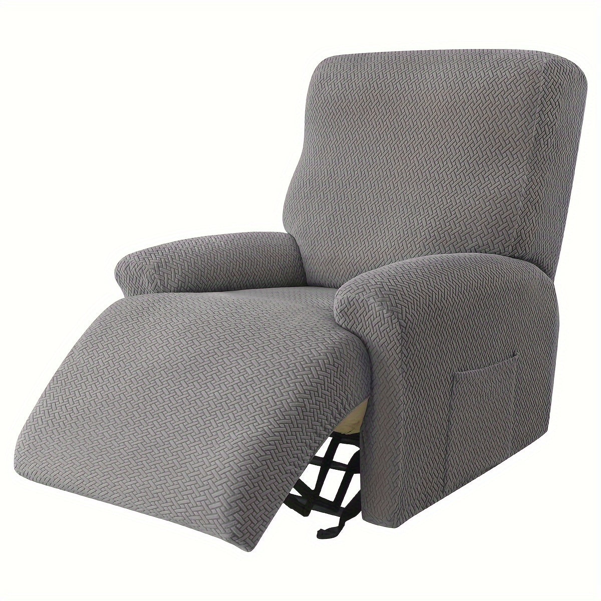 Housse de canapé extensible en polaire jacquard à housses séparées, tissu de 160 à 180 g/m²