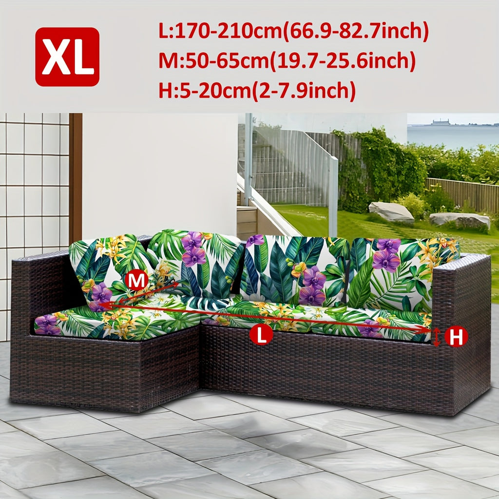 Housse de canapé extensible en fibre de lait à motif tropical, autre coloris