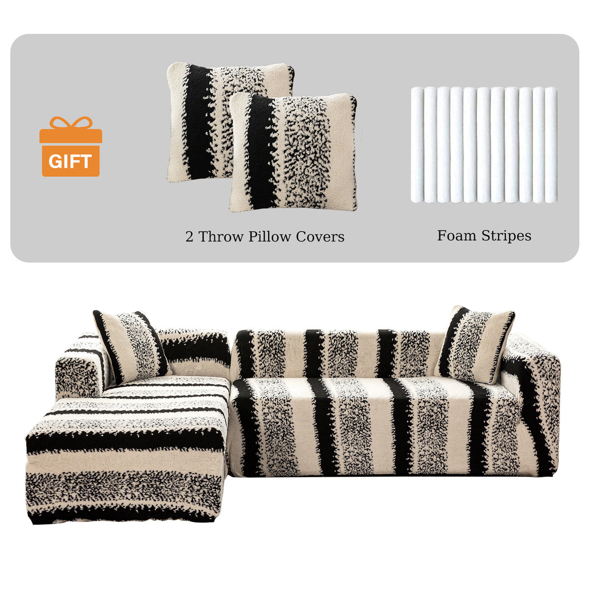 Housse de canapé extensible en polyester antidérapante