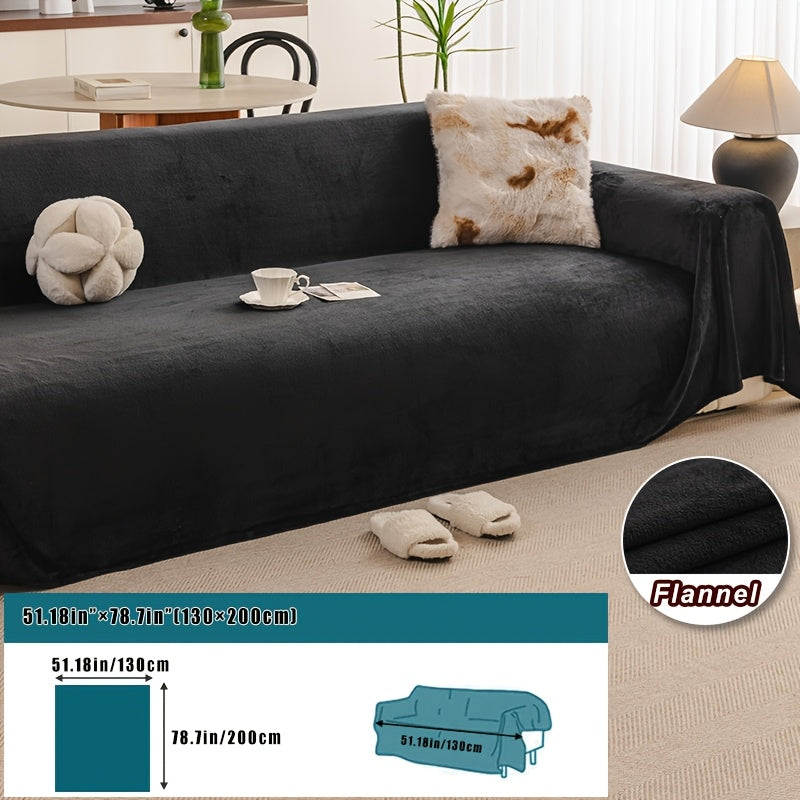 Housse de canapé épaisse en polyester antidérapante d'esprit vintage, gros plan sur le tissu