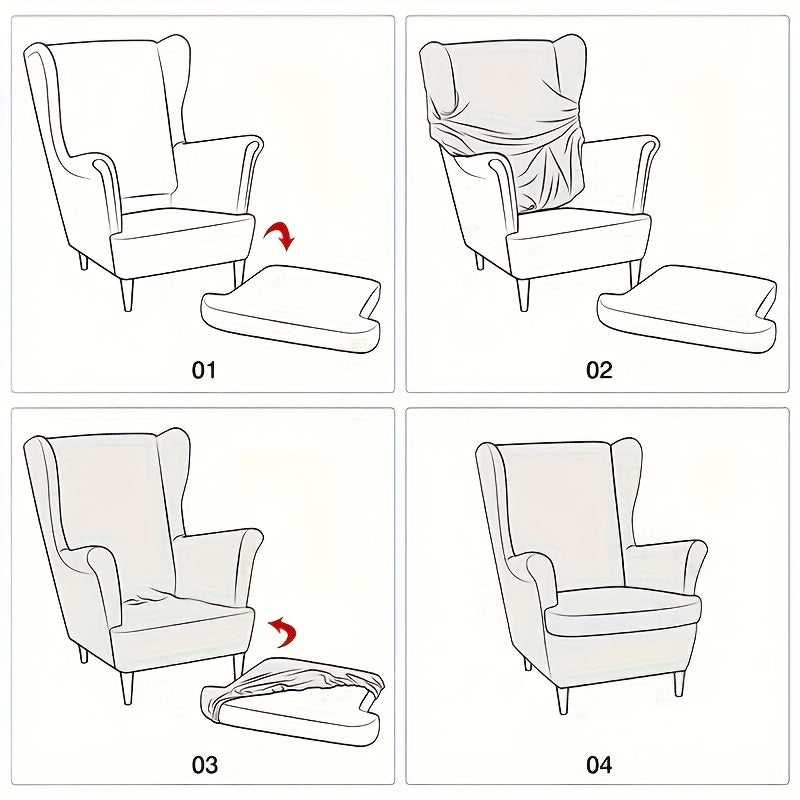 Housse de canapé extensible en polaire jacquard à housses séparées, vue d'ensemble