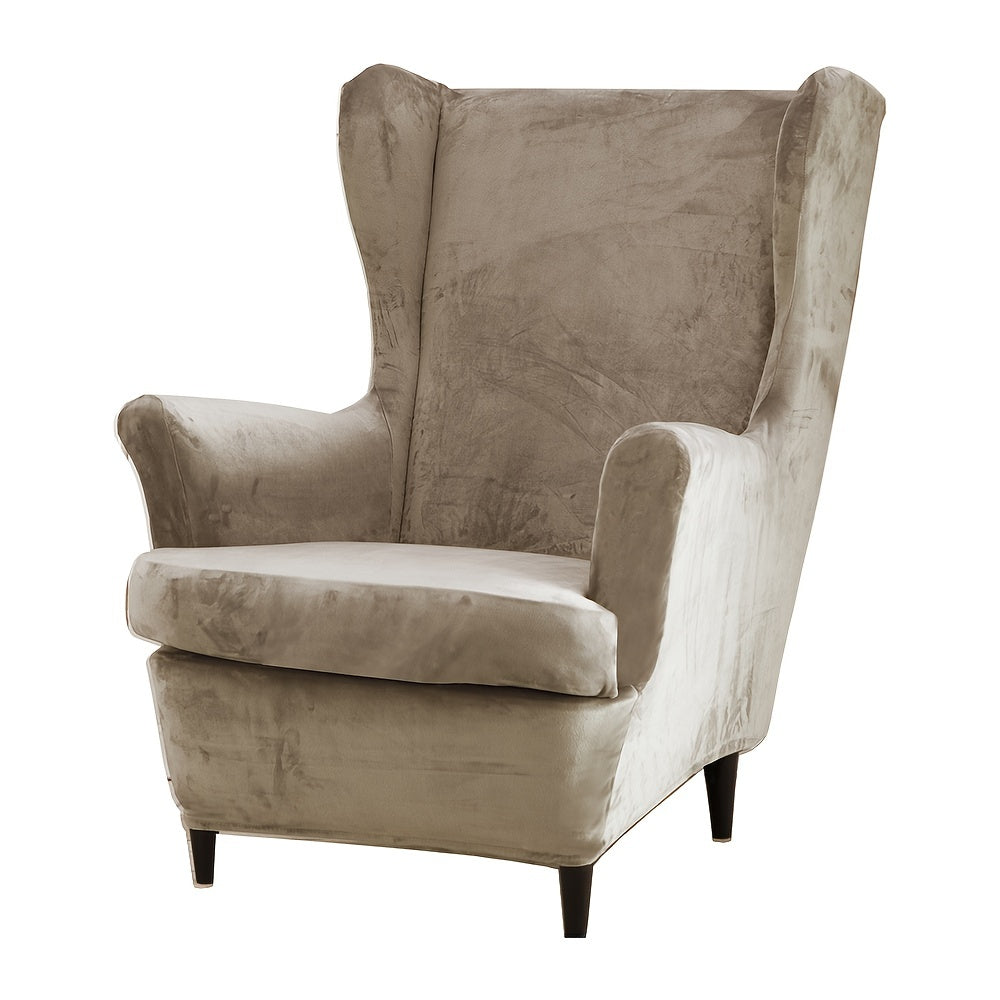Housse de canapé épaisse extensible en velours pour fauteuil, détail de la finition