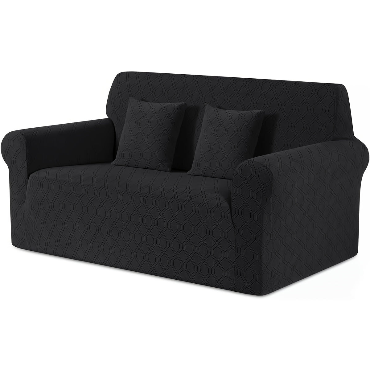 Housse de canapé extensible en polaire jacquard antidérapante d'esprit vintage, autre coloris