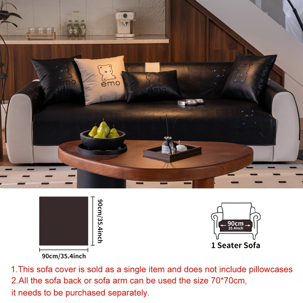 Housse de canapé épaisse en polyester antidérapante à housses séparées, compatible fauteuil, canapé deux places, canapé trois places
