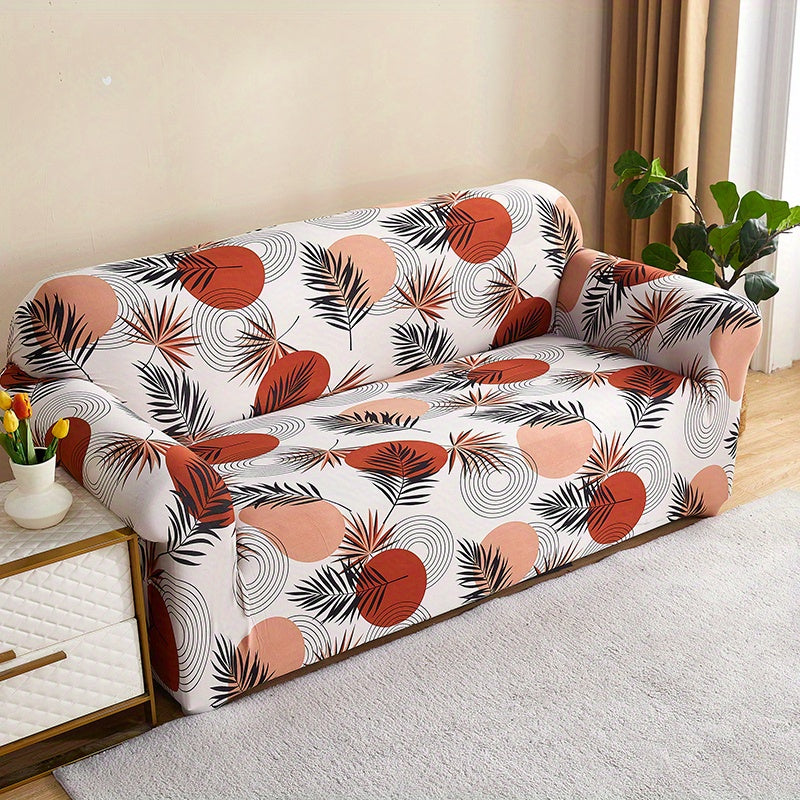 Housse de canapé légère extensible en fibre de lait matelassée, mise en situation
