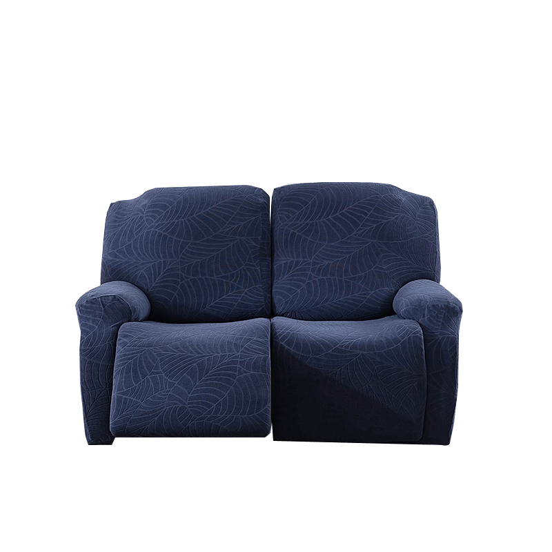 Housse de canapé épaisse extensible en polaire jacquard à motif feuillage, détail de la finition
