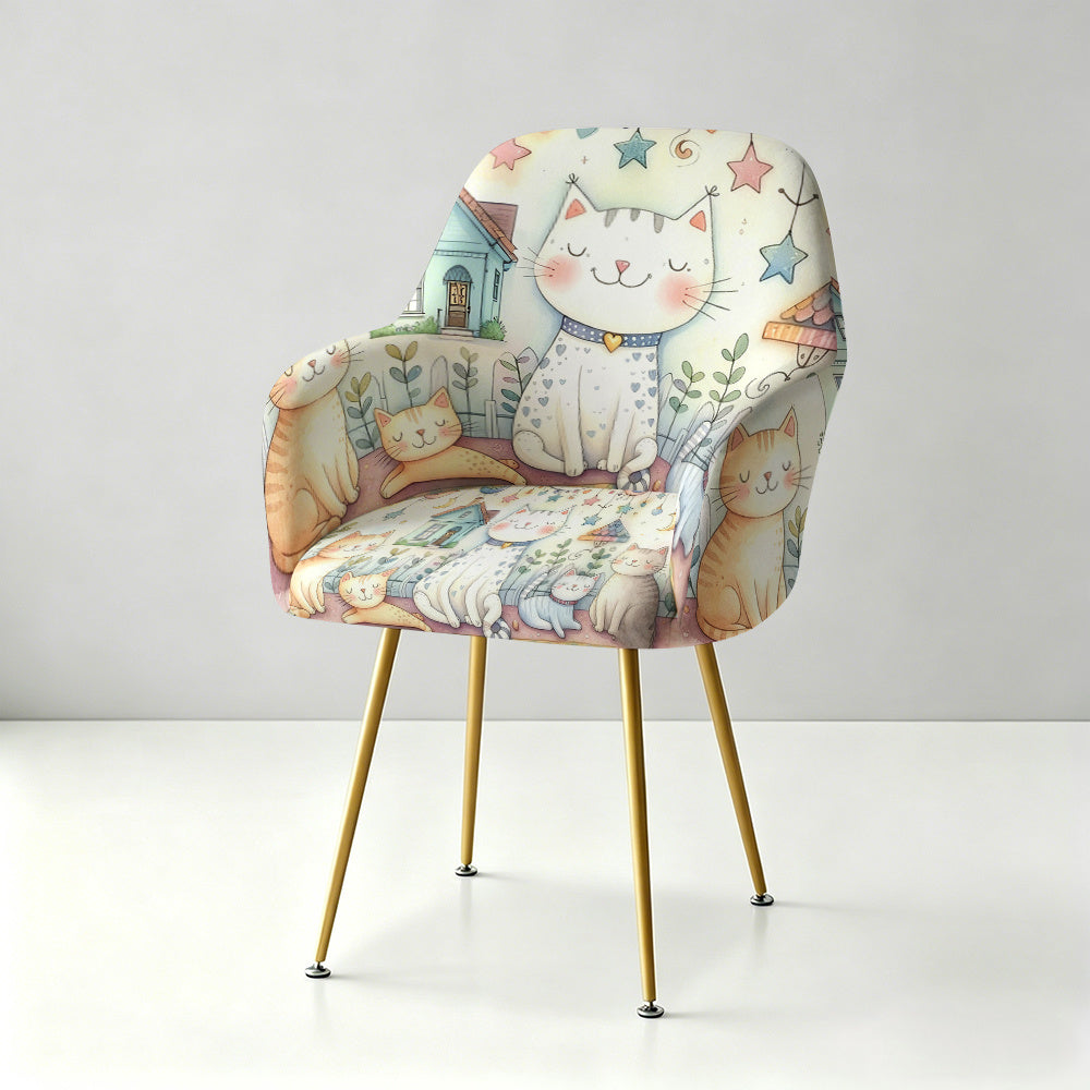 Housse de fauteuil extensible en fibre de lait imprimée au rendu glamour Image