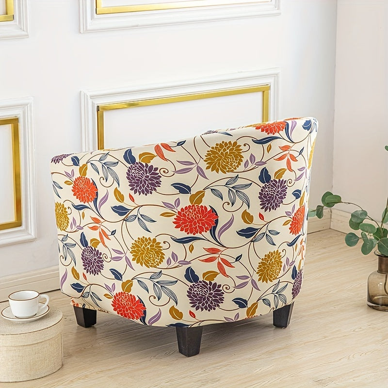 Housse de canapé extensible en fibre de lait à housses séparées pour fauteuil, vue d'ensemble