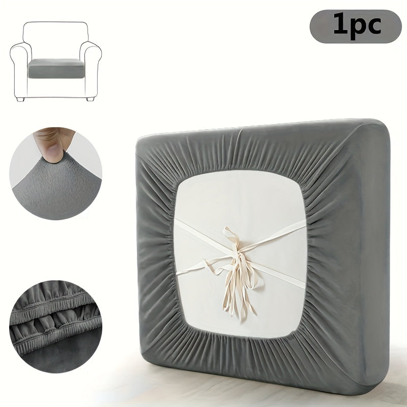 Housse de coussin épaisse extensible en velours — détail de la matière : velours Image