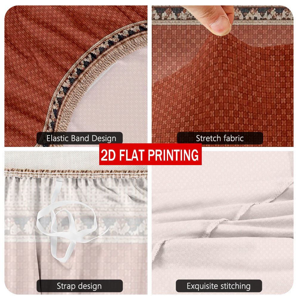 Housse de canapé en fibre de lait imprimée à motif géométrique, visuel produit