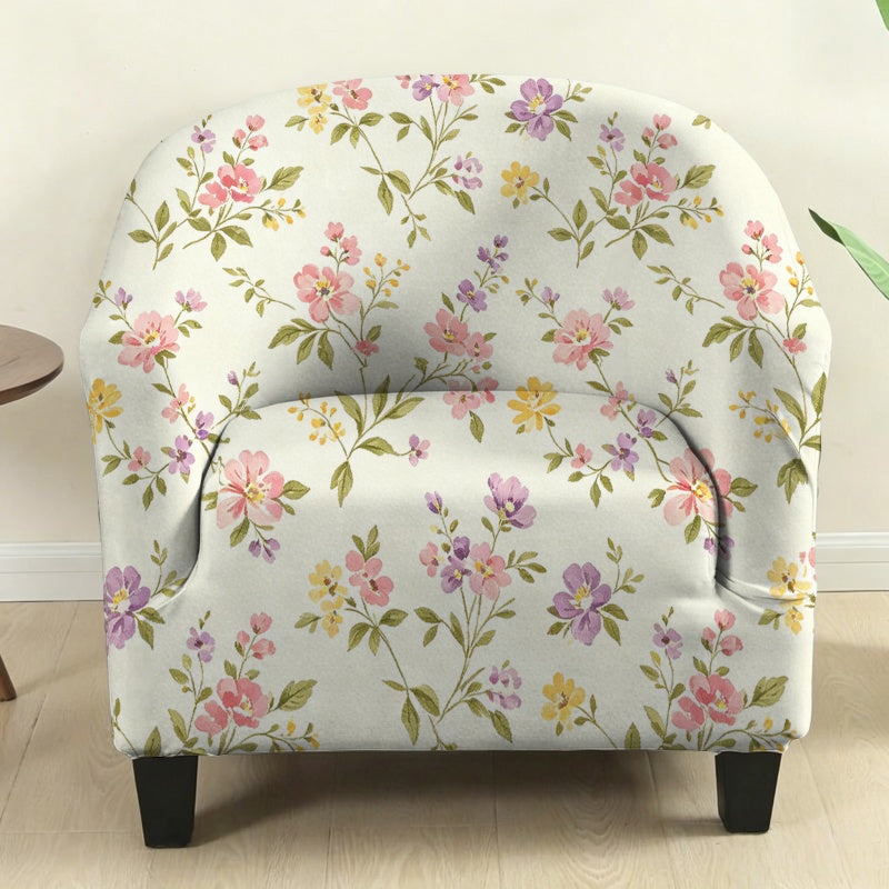 Housse de canapé extensible en fibre de lait imprimée au dessin Art déco, vue de dos