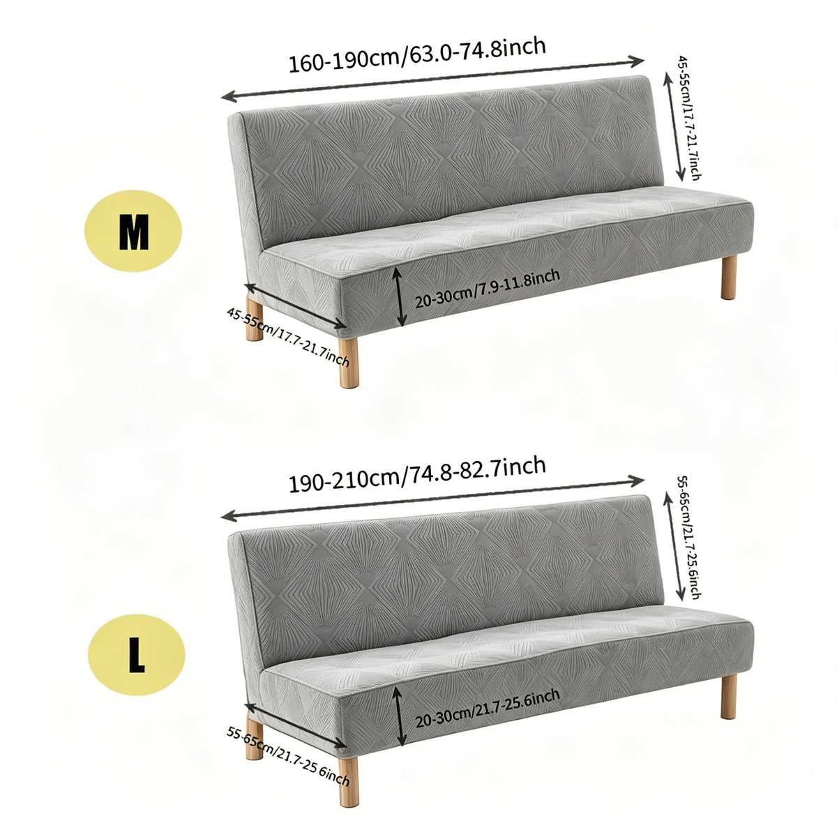 Housse de canapé extensible en polaire jacquard anti-griffes, visuel produit
