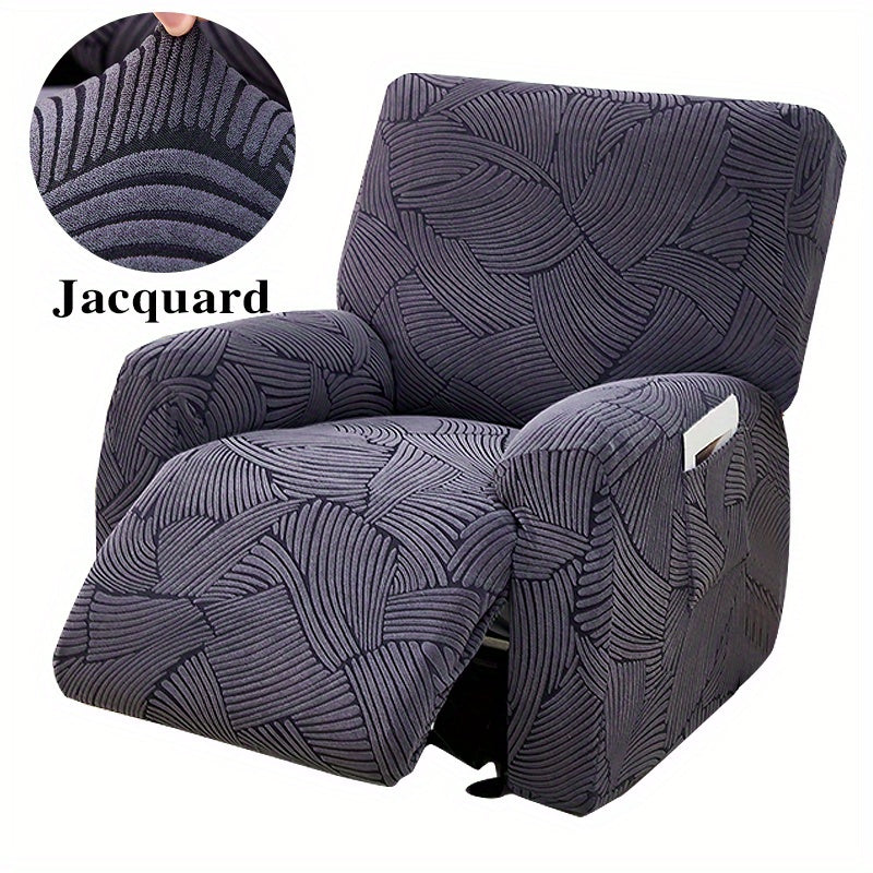 Housse de canapé extensible en jacquard avec poche de rangement, vue d'ensemble