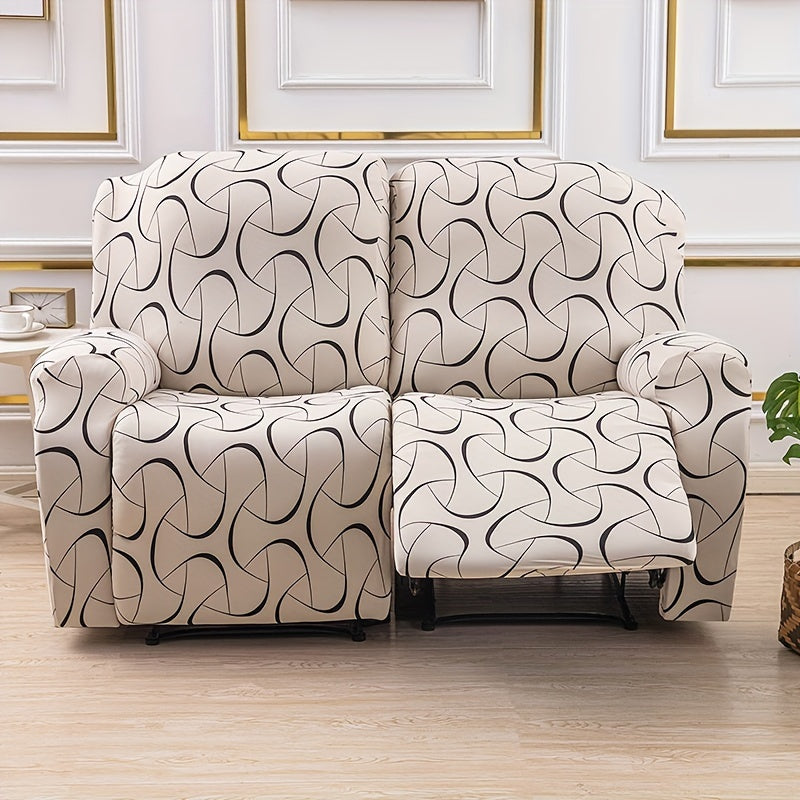 Housse de fauteuil extensible en fibre de lait avec poche de rangement